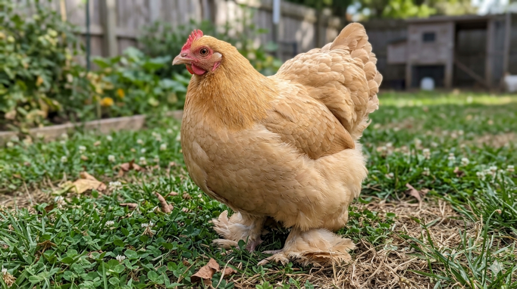 Pekin bantam in a garden